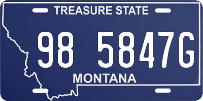 MT license plate 985847G