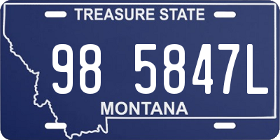 MT license plate 985847L