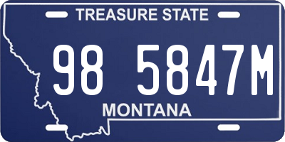 MT license plate 985847M
