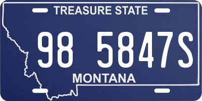 MT license plate 985847S