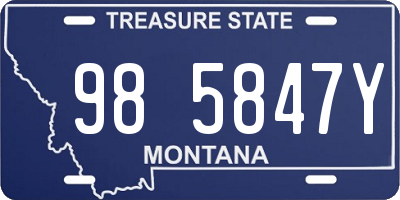 MT license plate 985847Y