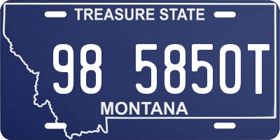 MT license plate 985850T