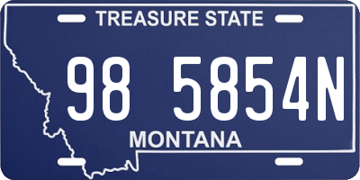 MT license plate 985854N