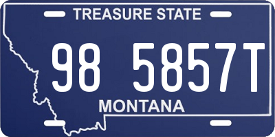 MT license plate 985857T