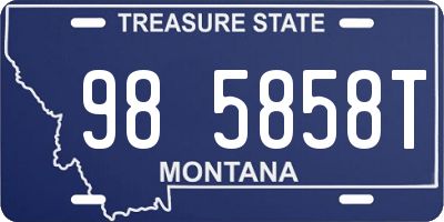 MT license plate 985858T