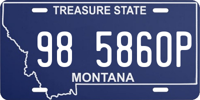 MT license plate 985860P