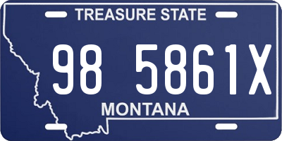MT license plate 985861X