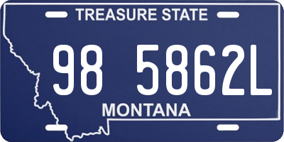 MT license plate 985862L