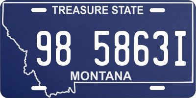 MT license plate 985863I