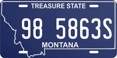 MT license plate 985863S