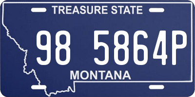 MT license plate 985864P