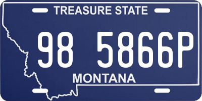 MT license plate 985866P