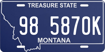 MT license plate 985870K