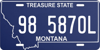 MT license plate 985870L