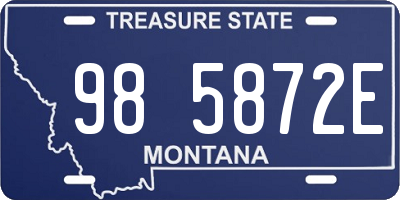 MT license plate 985872E