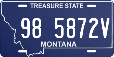 MT license plate 985872V