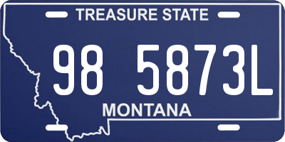 MT license plate 985873L