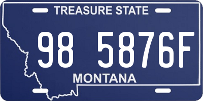 MT license plate 985876F