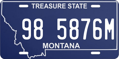 MT license plate 985876M