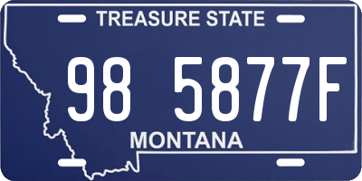 MT license plate 985877F
