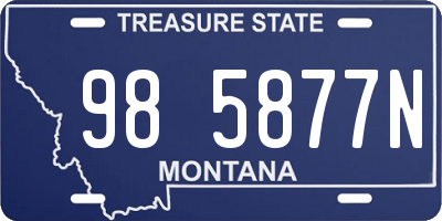 MT license plate 985877N