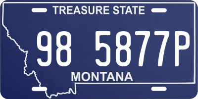 MT license plate 985877P