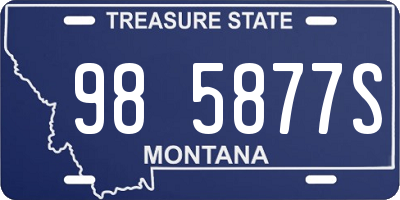 MT license plate 985877S