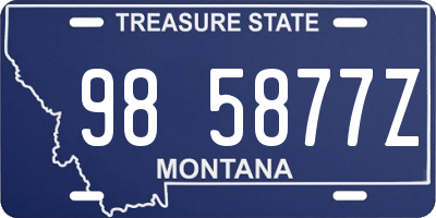 MT license plate 985877Z