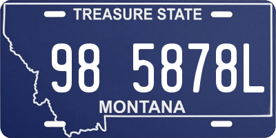 MT license plate 985878L