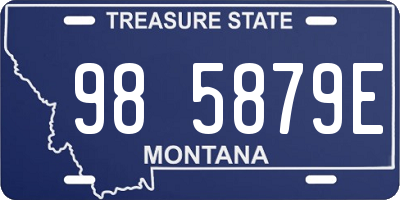 MT license plate 985879E