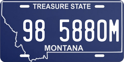 MT license plate 985880M