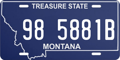 MT license plate 985881B