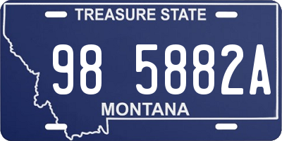 MT license plate 985882A
