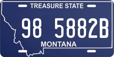 MT license plate 985882B