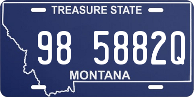 MT license plate 985882Q