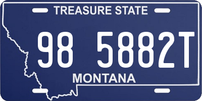 MT license plate 985882T