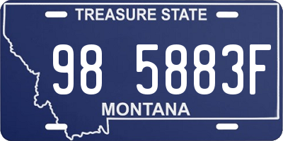 MT license plate 985883F