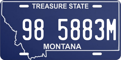 MT license plate 985883M