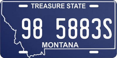 MT license plate 985883S