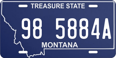 MT license plate 985884A