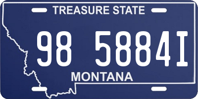 MT license plate 985884I