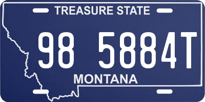 MT license plate 985884T