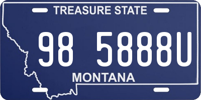 MT license plate 985888U