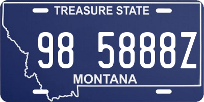 MT license plate 985888Z