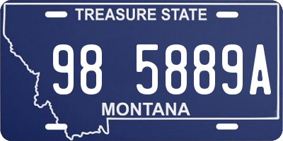 MT license plate 985889A