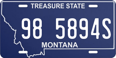 MT license plate 985894S