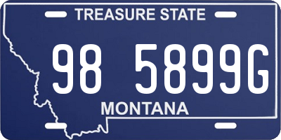 MT license plate 985899G