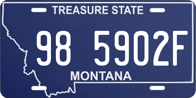 MT license plate 985902F