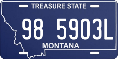 MT license plate 985903L