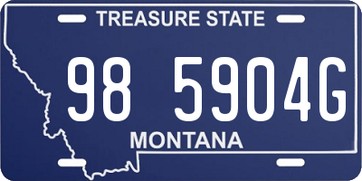MT license plate 985904G